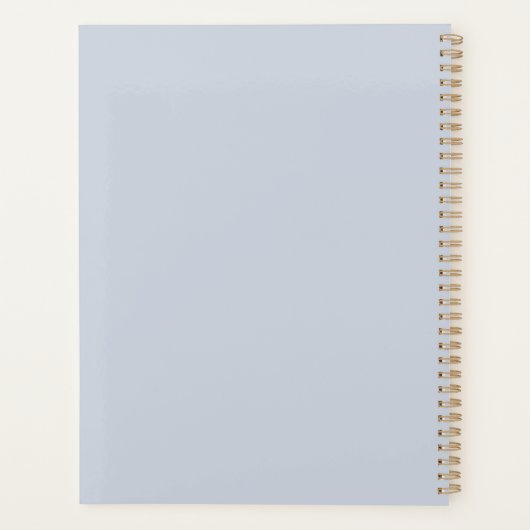 Delicate Blue Floral Wedding Planner Notebook プランナー手帳 (裏面)