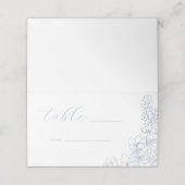 Delicate Blue Floral Wedding Table プレイスカード (外部開封)