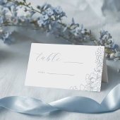 Delicate Blue Floral Wedding Table プレイスカード