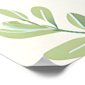 Delicate Blueberry Eucalyptus Pattern ポスター (角)