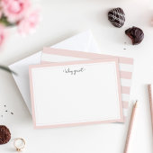 Delicate Blush Personalized Stationery Flat ノートカード