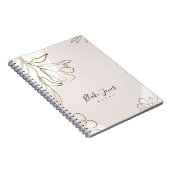 Delicate Blush Pink Personalized Notebook ノートブック (右側)
