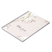 Delicate Blush Pink Personalized Notebook ノートブック (左側)