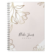 Delicate Blush Pink Personalized Notebook ノートブック (正面)