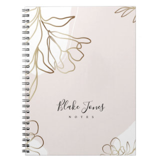 Delicate Blush Pink Personalized Notebook ノートブック
