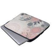 Delicate Boho Lace Pink Grey Laptop Tablet Sleeve ラップトップスリーブ (正面下部)