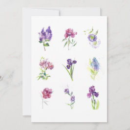 Delicate Botanical Collection – Elegant Floral Art サンキューカード
