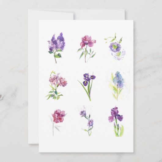 Delicate Botanical Collection – Elegant Floral Art サンキューカード (正面)