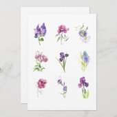 Delicate Botanical Collection – Elegant Floral Art サンキューカード (正面/裏面)