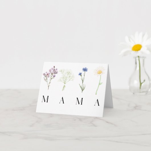 Delicate Botanical Mama Design for Mother’s Day  カード (小さな植物)