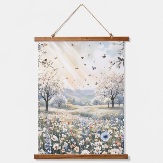 Delicate Botanical Wall Art Print 吊り下げ型タペストリー (正面)