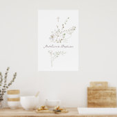 delicate bouquet Baptism sign ポスター (キッチン)