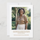 Delicate Brown & Marfil Botanical Floral Funeral 招待状 (裏面)