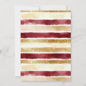 Delicate Burgundy Floral Christian Cross Baptism 招待状 (裏面)