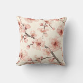 Delicate Cherry Blossom Seamless Floral  クッション (正面)