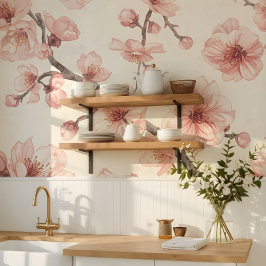 Delicate Cherry Blossom Seamless Floral 壁紙