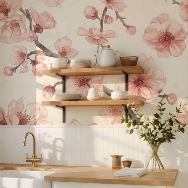 Delicate Cherry Blossom Seamless Floral 壁紙 (クリエイターアップロード済み)