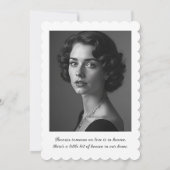 Delicate Christian Cross Minimal Photo Funeral 招待状 (裏面)