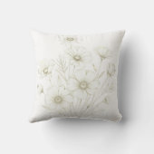 Delicate Cosmos Bouquet Line Art Grace クッション (裏面)