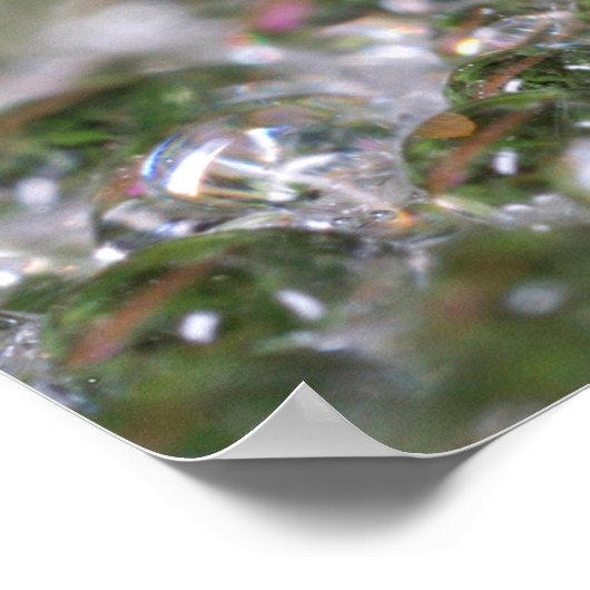 Delicate Dandelion Abstract ポスター (角)