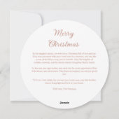 Delicate Deep Plum Glitter Holy Nativity Christmas シーズンカード (裏面)