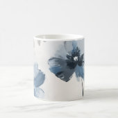 Delicate Dusty Blue Floral Art 🌸 コーヒーマグカップ (中央)