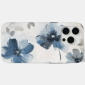 Delicate Dusty Blue Floral Art 🌸 Case-Mate iPhoneケース (裏面 (横))