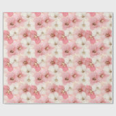 Delicate dusty rose and gold floral paper wrap ラッピングペーパー (フラット)