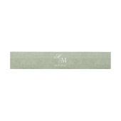 Delicate Elegant Minimal Sage Green Wedding 招待状ベリーバンド (フラット)