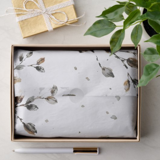 Delicate Eucalyptus Branches Botanical Design  薄葉紙 (ギフト)