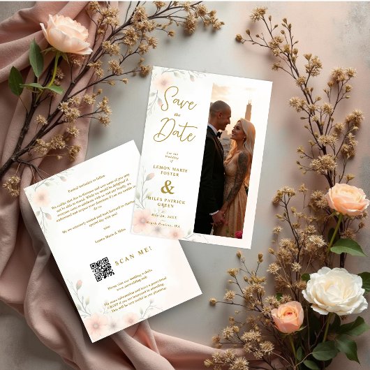 Delicate & Exquisite Romantic Pastel Wedding セーブザデート