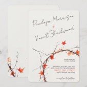 Delicate Fall Wedding 招待状 (正面/裏面)