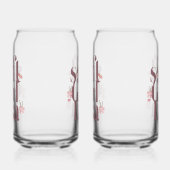 Delicate Feminine Script with Flowers ガラス缶 (左)