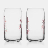 Delicate Feminine Script with Flowers ガラス缶 (右)