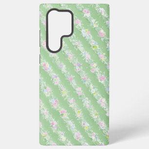 Delicate Floral and Lace Pattern Phone Case Samsung Galaxy S22 Ultraケース