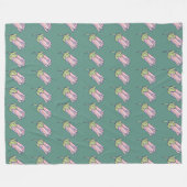 Delicate Floral Array フリースブランケット (正面(横))