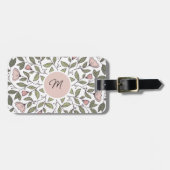 Delicate Floral Custom Monogram  ラゲッジタグ (正面横)