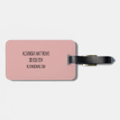 Delicate Floral Custom Monogram  ラゲッジタグ (裏面横)
