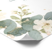 Delicate Floral & Eucalyptus Wedding  Gift & Cards ポスター (角)