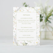 Delicate Floral Garden Wedding Details エンクロージャーカード (スタンド正面)