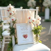 Delicate Floral Heart Loving Memory Reserved Seat ポスター