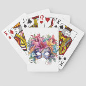 DELICATE FLORAL MARDI GRAS MASK トランプ (裏面)