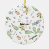 Delicate floral pattern  セラミックオーナメント (正面)