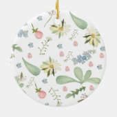 Delicate floral pattern  セラミックオーナメント (裏面)