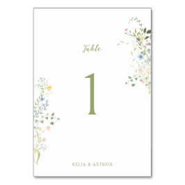 Delicate Floral Wedding テーブルナンバー