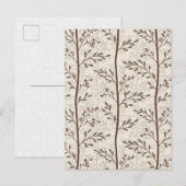 Delicate Flower Buds Bloom Soft Elegant Floral シーズンポストカード (正面/裏面)