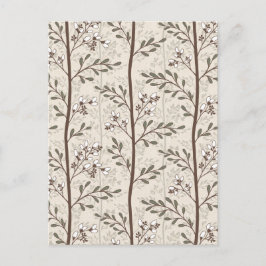 Delicate Flower Buds Bloom Soft Elegant Floral シーズンポストカード