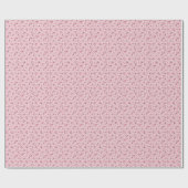 Delicate Flower Pattern Pink Wrapping Paper Roll ラッピングペーパー (フラット)