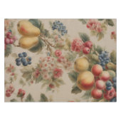 Delicate Flowers and French Fruits. Painted Style テーブルクロス (正面(横))