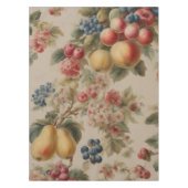 Delicate Flowers and French Fruits. Painted Style テーブルクロス (正面)